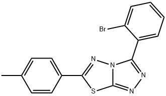 3-(2-bromophenyl)-6-(4-methylphenyl)[1,2,4]triazolo[3,4-b][1,3,4]thiadiazole Struktur