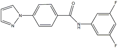 N-(3,5-difluorophenyl)-4-(1H-pyrazol-1-yl)benzamide Struktur