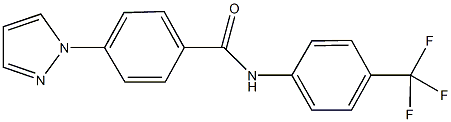 4-(1H-pyrazol-1-yl)-N-[4-(trifluoromethyl)phenyl]benzamide Struktur