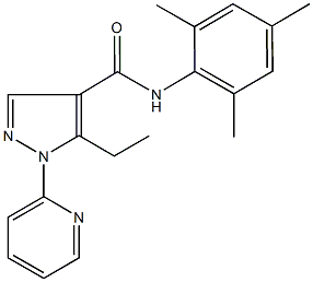 5-ethyl-N-mesityl-1-(2-pyridinyl)-1H-pyrazole-4-carboxamide Struktur