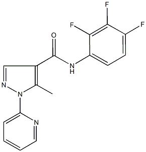 5-methyl-1-(2-pyridinyl)-N-(2,3,4-trifluorophenyl)-1H-pyrazole-4-carboxamide Struktur