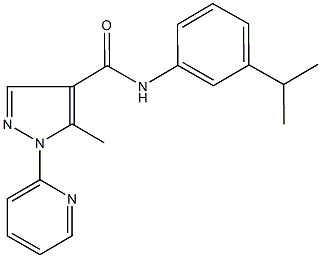 N-(3-isopropylphenyl)-5-methyl-1-(2-pyridinyl)-1H-pyrazole-4-carboxamide Struktur