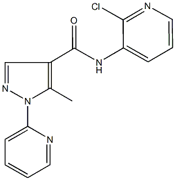 N-(2-chloro-3-pyridinyl)-5-methyl-1-(2-pyridinyl)-1H-pyrazole-4-carboxamide Struktur