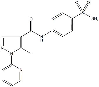 N-[4-(aminosulfonyl)phenyl]-5-methyl-1-(2-pyridinyl)-1H-pyrazole-4-carboxamide Struktur