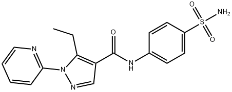 N-[4-(aminosulfonyl)phenyl]-5-ethyl-1-(2-pyridinyl)-1H-pyrazole-4-carboxamide Struktur