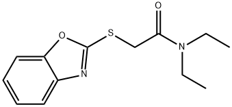 2-(1,3-benzoxazol-2-ylsulfanyl)-N,N-diethylacetamide Struktur