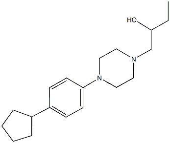 1-[4-(4-cyclopentylphenyl)-1-piperazinyl]-2-butanol Struktur