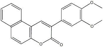 2-(3,4-dimethoxyphenyl)-3H-benzo[f]chromen-3-one Struktur