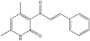 3-cinnamoyl-4,6-dimethyl-2(1H)-pyridinone Struktur