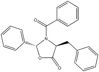 3-benzoyl-4-benzyl-2-phenyl-1,3-oxazolidin-5-one Struktur