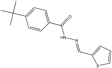 4-tert-butyl-N'-(2-thienylmethylene)benzohydrazide Struktur