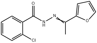 2-chloro-N'-[1-(2-furyl)ethylidene]benzohydrazide Struktur