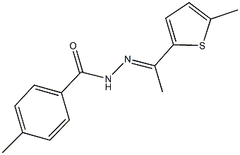 4-methyl-N'-[1-(5-methyl-2-thienyl)ethylidene]benzohydrazide Struktur