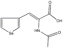 2-(acetylamino)-3-selenophen-3-ylacrylic acid Struktur