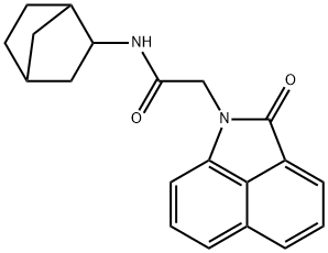 N-bicyclo[2.2.1]hept-2-yl-2-(2-oxobenzo[cd]indol-1(2H)-yl)acetamide Struktur