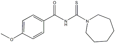 N-(1-azepanylcarbothioyl)-4-methoxybenzamide Struktur