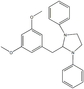 2-(3,5-dimethoxybenzyl)-1,3-diphenylimidazolidine Struktur