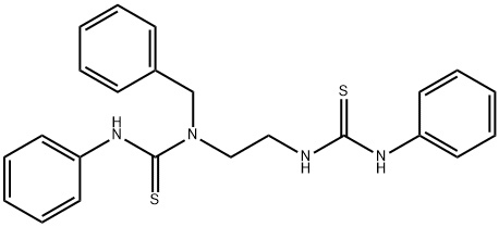 N-{2-[(anilinocarbothioyl)amino]ethyl}-N-benzyl-N'-phenylthiourea Struktur