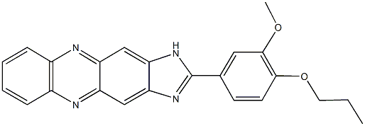 2-(3-methoxy-4-propoxyphenyl)-1H-imidazo[4,5-b]phenazine Struktur