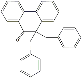 10,10-dibenzyl-9(10H)-phenanthrenone Struktur