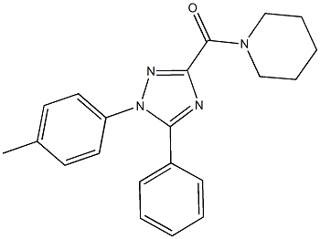 1-{[1-(4-methylphenyl)-5-phenyl-1H-1,2,4-triazol-3-yl]carbonyl}piperidine Struktur