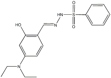 N'-[4-(diethylamino)-2-hydroxybenzylidene]benzenesulfonohydrazide Struktur