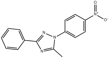 1-{4-nitrophenyl}-5-methyl-3-phenyl-1H-1,2,4-triazole Struktur