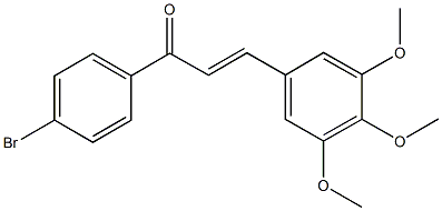 1-(4-bromophenyl)-3-(3,4,5-trimethoxyphenyl)-2-propen-1-one Struktur