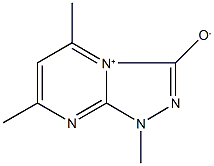 1,5,7-trimethyl-1H-[1,2,4]triazolo[4,3-a]pyrimidin-4-ium-3-olate Struktur