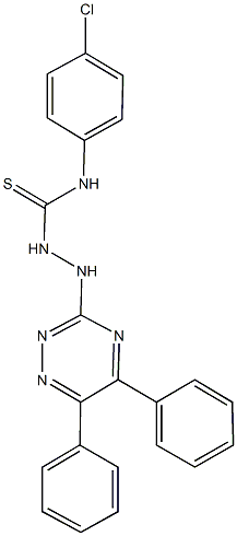 N-(4-chlorophenyl)-2-(5,6-diphenyl-1,2,4-triazin-3-yl)hydrazinecarbothioamide Struktur