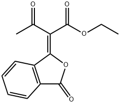 ethyl 3-oxo-2-(3-oxo-2-benzofuran-1(3H)-ylidene)butanoate Struktur