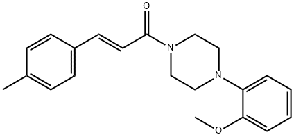 methyl 2-{4-[3-(4-methylphenyl)acryloyl]-1-piperazinyl}phenyl ether Struktur