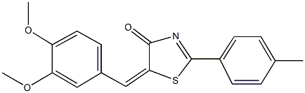 5-(3,4-dimethoxybenzylidene)-2-(4-methylphenyl)-1,3-thiazol-4(5H)-one Struktur