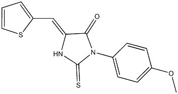 3-(4-methoxyphenyl)-5-(2-thienylmethylene)-2-thioxo-4-imidazolidinone Struktur