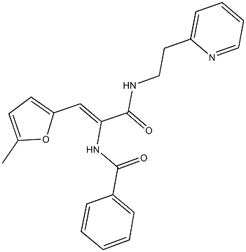 N-[2-(5-methyl-2-furyl)-1-({[2-(2-pyridinyl)ethyl]amino}carbonyl)vinyl]benzamide Struktur