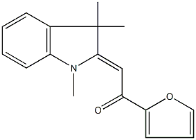 1-(2-furyl)-2-(1,3,3-trimethyl-1,3-dihydro-2H-indol-2-ylidene)ethanone Struktur