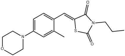 5-[2-methyl-4-(4-morpholinyl)benzylidene]-3-propyl-1,3-thiazolidine-2,4-dione Struktur