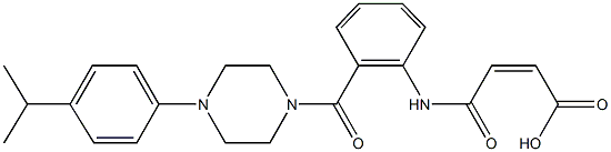 4-(2-{[4-(4-isopropylphenyl)-1-piperazinyl]carbonyl}anilino)-4-oxo-2-butenoic acid Struktur