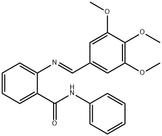 N-phenyl-2-[(3,4,5-trimethoxybenzylidene)amino]benzamide Struktur