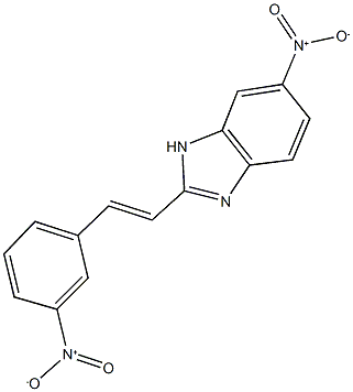 6-nitro-2-(2-{3-nitrophenyl}vinyl)-1H-benzimidazole Struktur