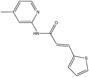 N-(4-methyl-2-pyridinyl)-3-(2-thienyl)acrylamide Struktur