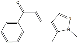 3-(1,5-dimethyl-1H-pyrazol-4-yl)-1-phenyl-2-propen-1-one Struktur