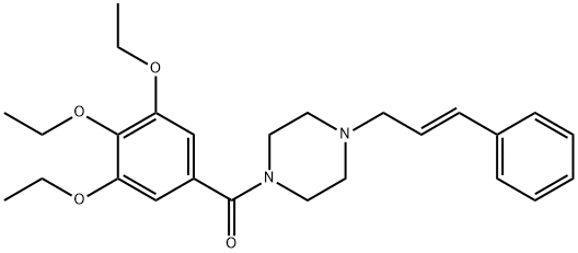 1-cinnamyl-4-(3,4,5-triethoxybenzoyl)piperazine Struktur