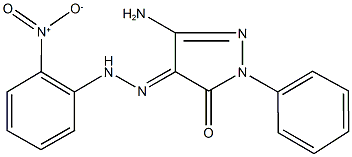 3-amino-1-phenyl-1H-pyrazole-4,5-dione 4-({2-nitrophenyl}hydrazone) Struktur