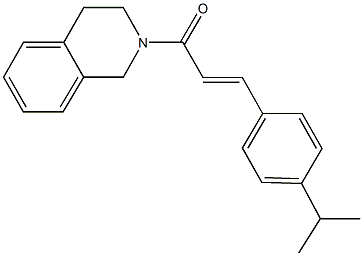 2-[3-(4-isopropylphenyl)acryloyl]-1,2,3,4-tetrahydroisoquinoline Struktur