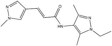 N-(1-ethyl-3,5-dimethyl-1H-pyrazol-4-yl)-3-(1-methyl-1H-pyrazol-4-yl)acrylamide Struktur