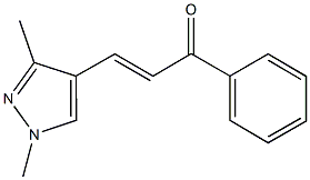 3-(1,3-dimethyl-1H-pyrazol-4-yl)-1-phenyl-2-propen-1-one Struktur