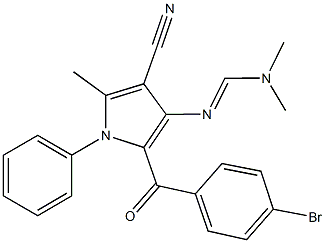 N'-[2-(4-bromobenzoyl)-4-cyano-5-methyl-1-phenyl-1H-pyrrol-3-yl]-N,N-dimethylimidoformamide Struktur