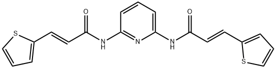 3-(2-thienyl)-N-(6-{[3-(2-thienyl)acryloyl]amino}-2-pyridinyl)acrylamide Struktur