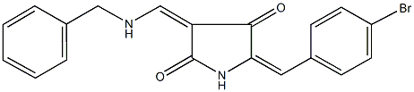 3-[(benzylamino)methylene]-5-(4-bromobenzylidene)-2,4-pyrrolidinedione Struktur